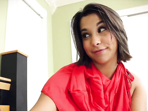 Horny Teen Costume Girl Fucking His Big Dick In Bed