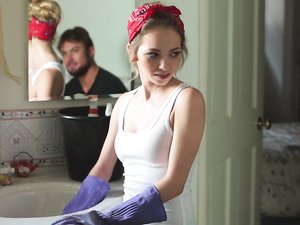 Perky Tits Cleaning Girl Fucked By His Big Dick