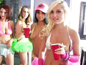 Pornstars Party In Public Dressed Like Sluts