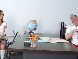 Teacher Gets Rough With The Schoolgirl Slut