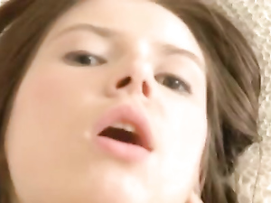 Masturbating Beauty Has A Perfect Bald Pussy