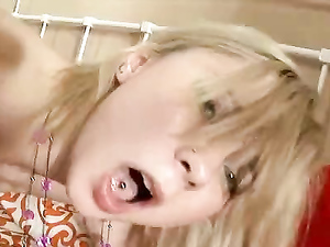 Rolling Down Her Fishnets And Fucking Her Teen Pussy